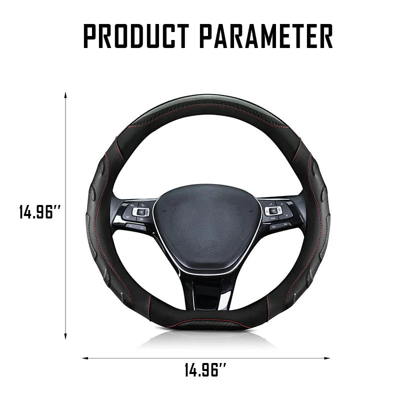 Car Steering Wheel Covers Universal Fit, Silaz Breathable Anti Slip Leather