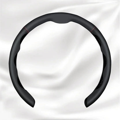 Nexi Customized Car Logo Breathable Ultra-thin 5D Leather & Carbon Car Steering Wheel Cover Universal Fit