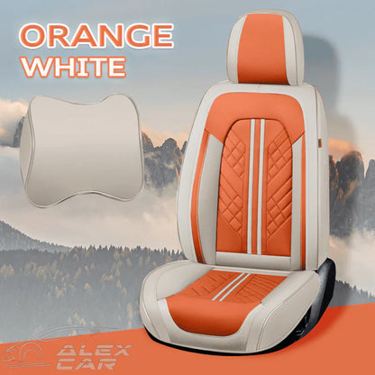 Zetas Car Seat Cushion Full Set Universal Waterproof Breathable Vehicle Leather Cover for Cars, SUV, Pick-up Truck